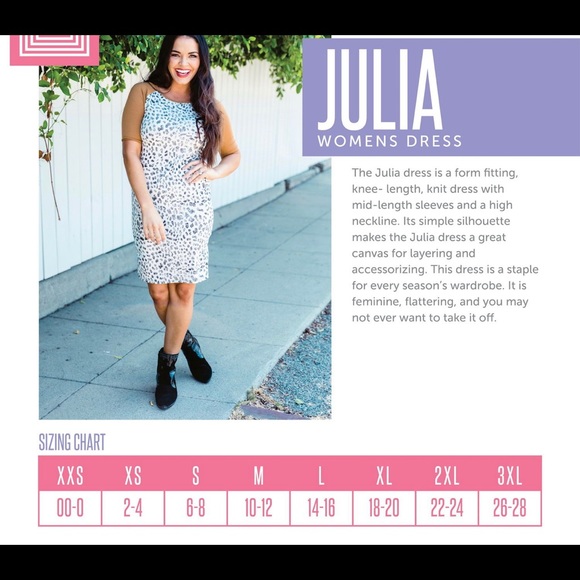 LuLaRoe Julia dress - Picture 4 of 4